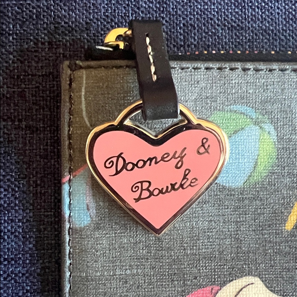 Dooney & Bourke Pink Heart Charm Wallet - Picture 2 of 6